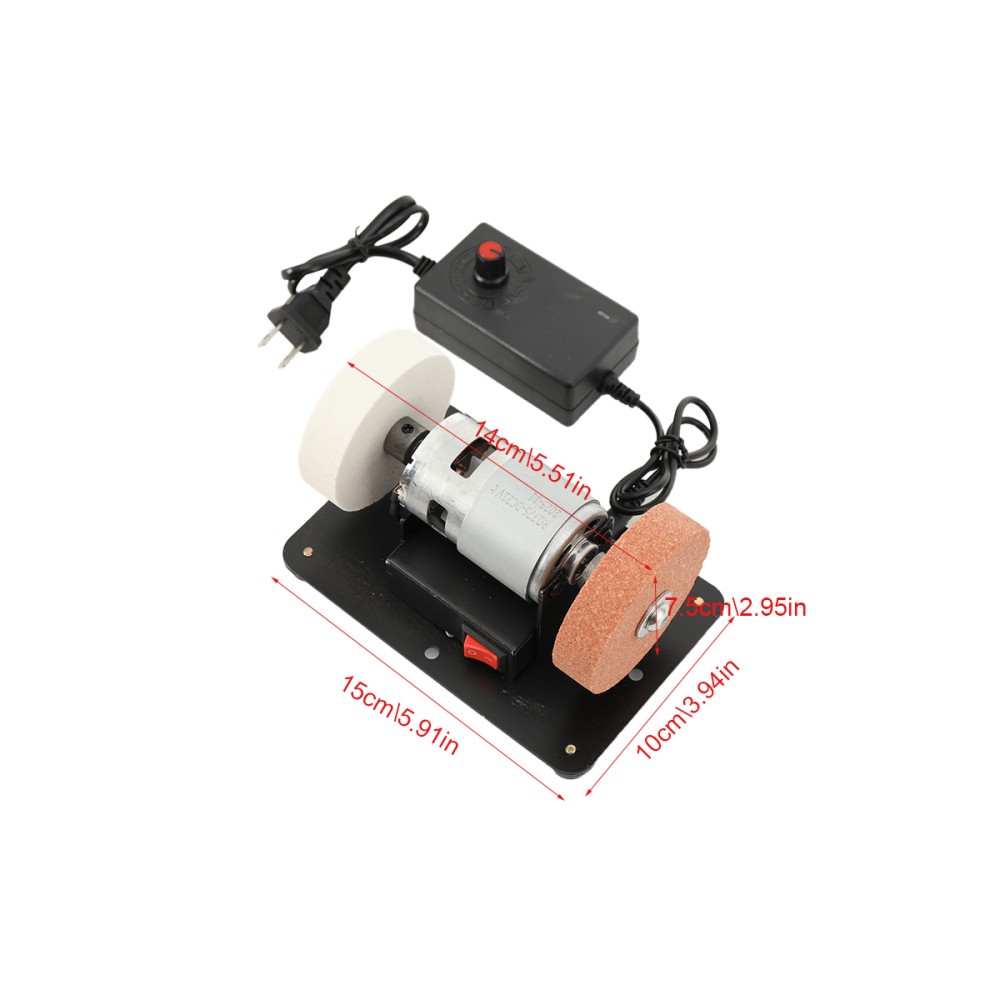 Mini Bench Grinder Buffer Polisher For Jewelry Wood Metal Electric Small Benchto