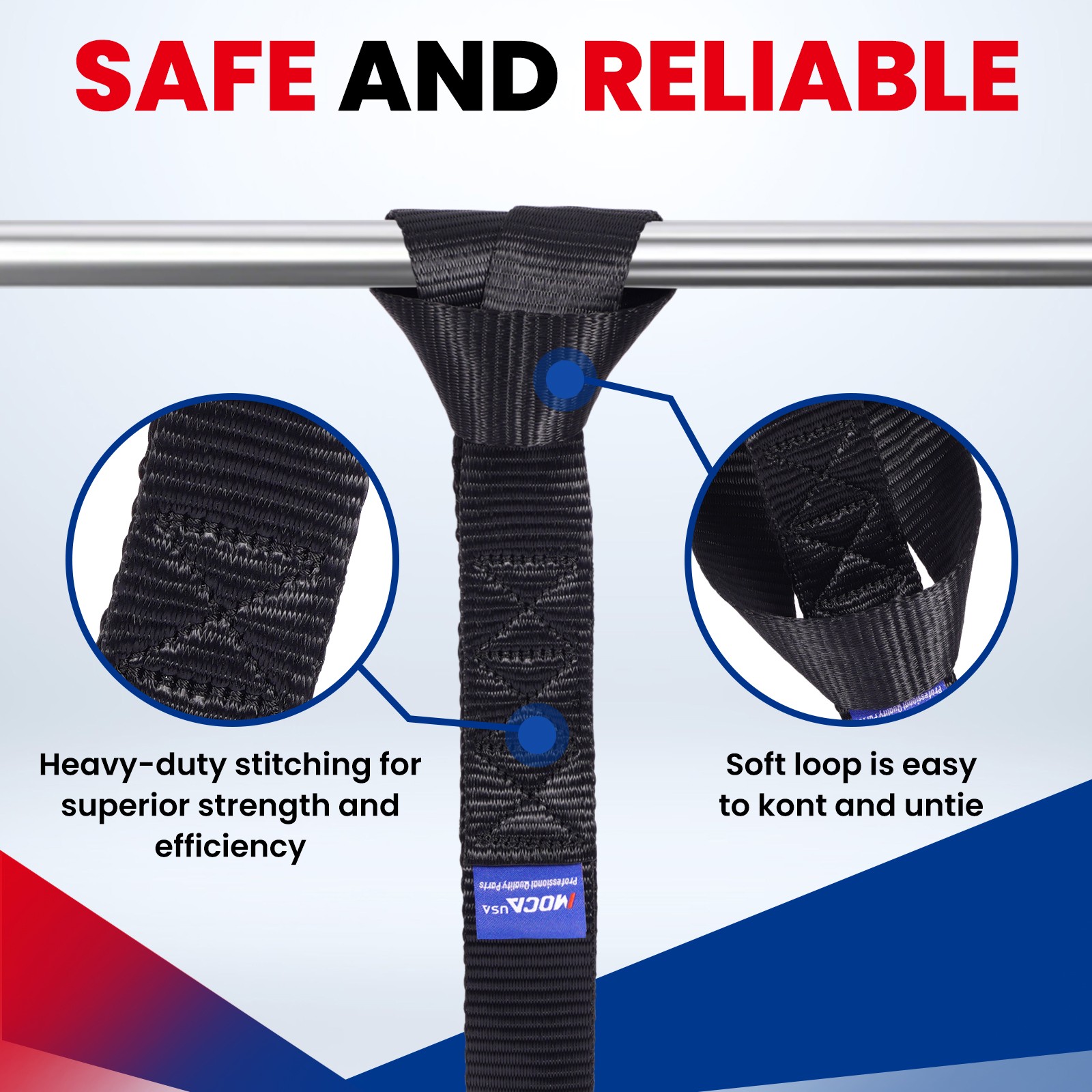 Heavy Duty Tie Down Kit – 10643 Lbs Breaking Strength Tie Down Straps 1.6″ x 17′