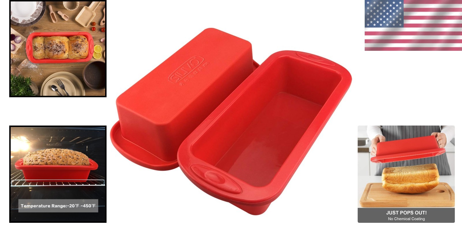 Large Capacity Nonstick Silicone Baking Pans – Set of 2 for All Your Needs