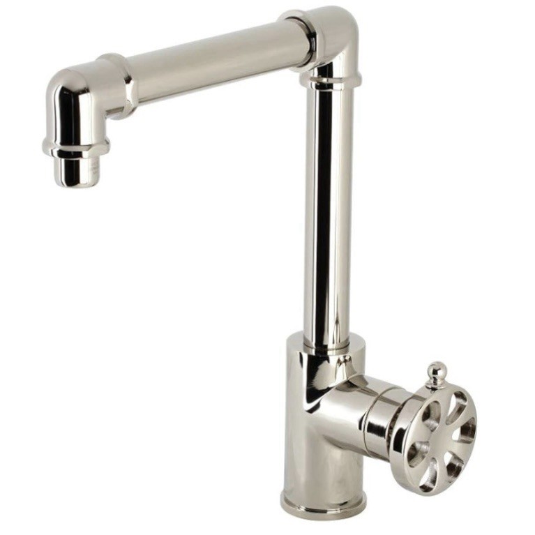 Kingston Brass KS144RXPN Belknap Bathroom Faucet, Polished Nickel, Deck Mounted
