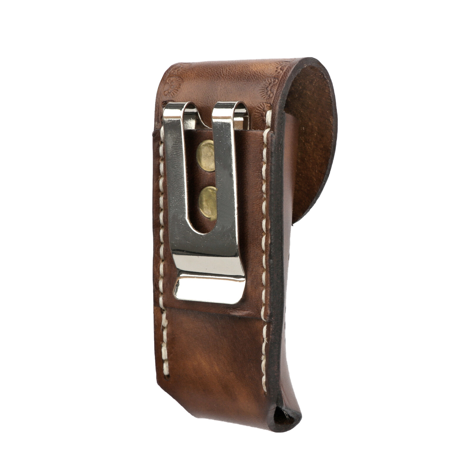 TOURBON Leather 3.5in Folding Blade Knife Sheath Knives Case Belt Pouch Holster