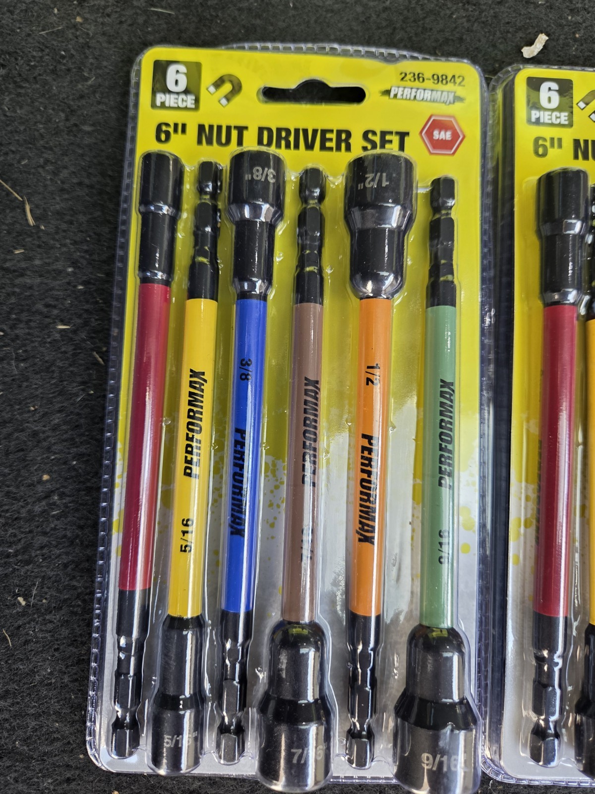 Performax 41PC 1/4 Hex Magnetic Nut Drivers SAE/Metric 2″ & 6″ + Socket Adapters