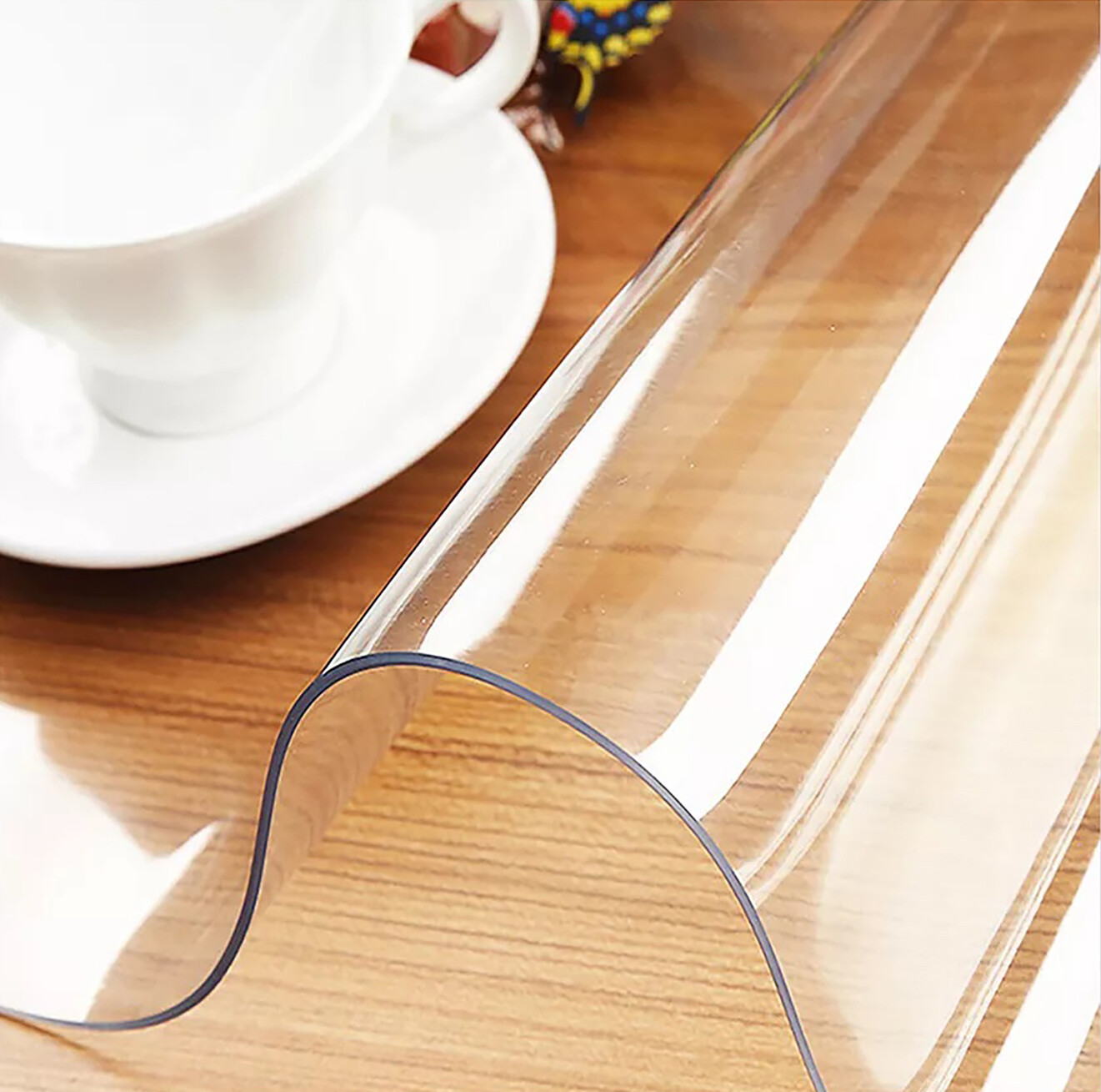 Premium Clear Plastic Vinyl Table Cover Tablecloth Protector – Sold Folded