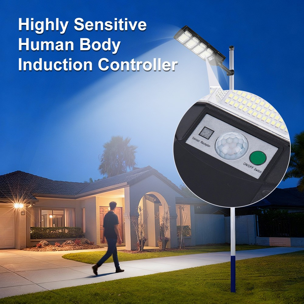 Commercial 1000000LM LED Outdoor Dusk to Dawn Solar Street Light Road Area Lamp