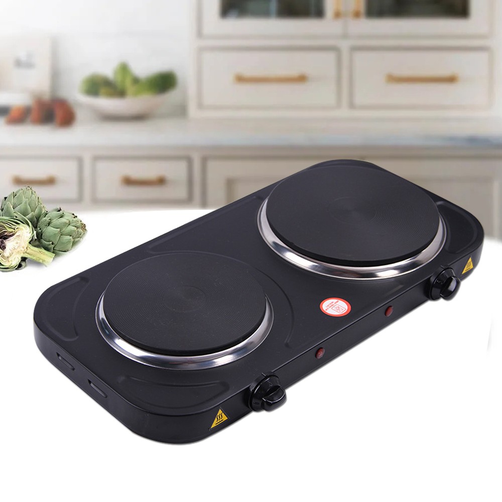Electric Countertop Single/Double Burner 2000W Cooktop Cast Iron Hot Plates