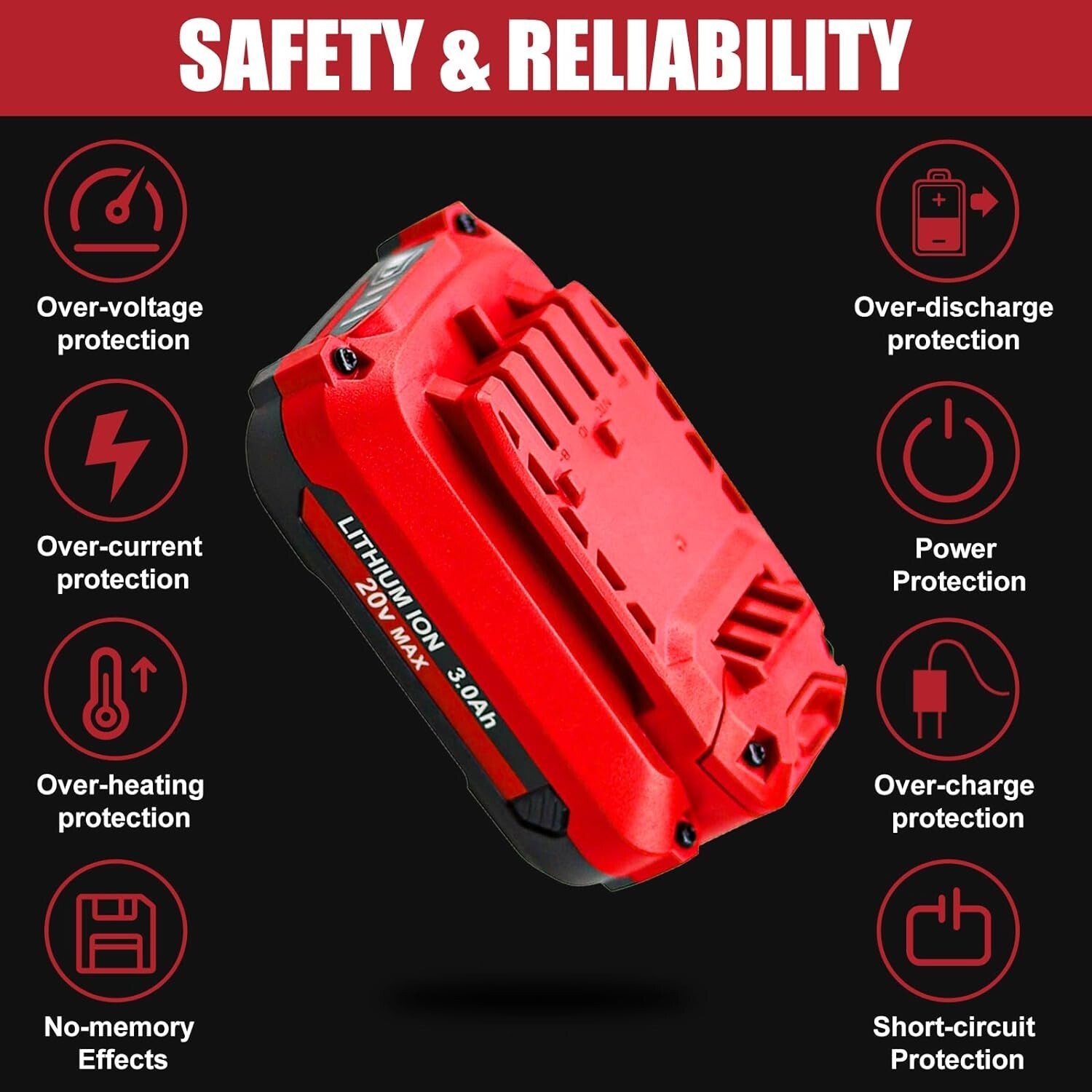 Replacement For Craftsman V20 20Volt MAX Lithium Battery and Charger CMCB204 US