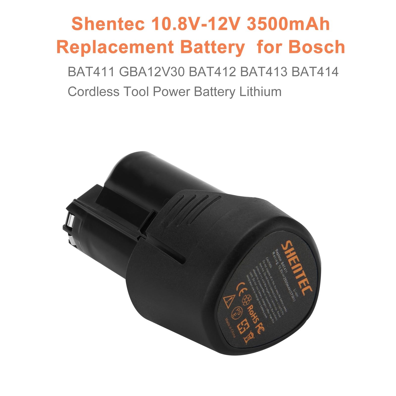 10.8V and 12V 3.5Ah Battery Compatible with Bosch BAT411