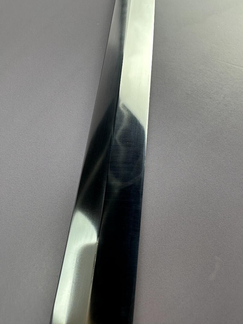 Japanese Maguro Tuna Knife 900mm / 35 in Tamahagane Blue White Steel + Saya