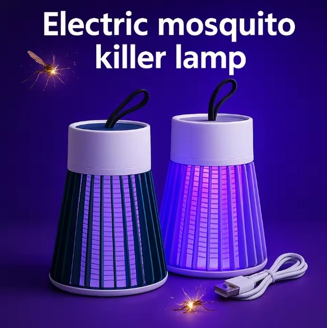 Portable Electric Mosquito Killer Lamp LED Light Trap Fly Bug Insect Zapper Lamp