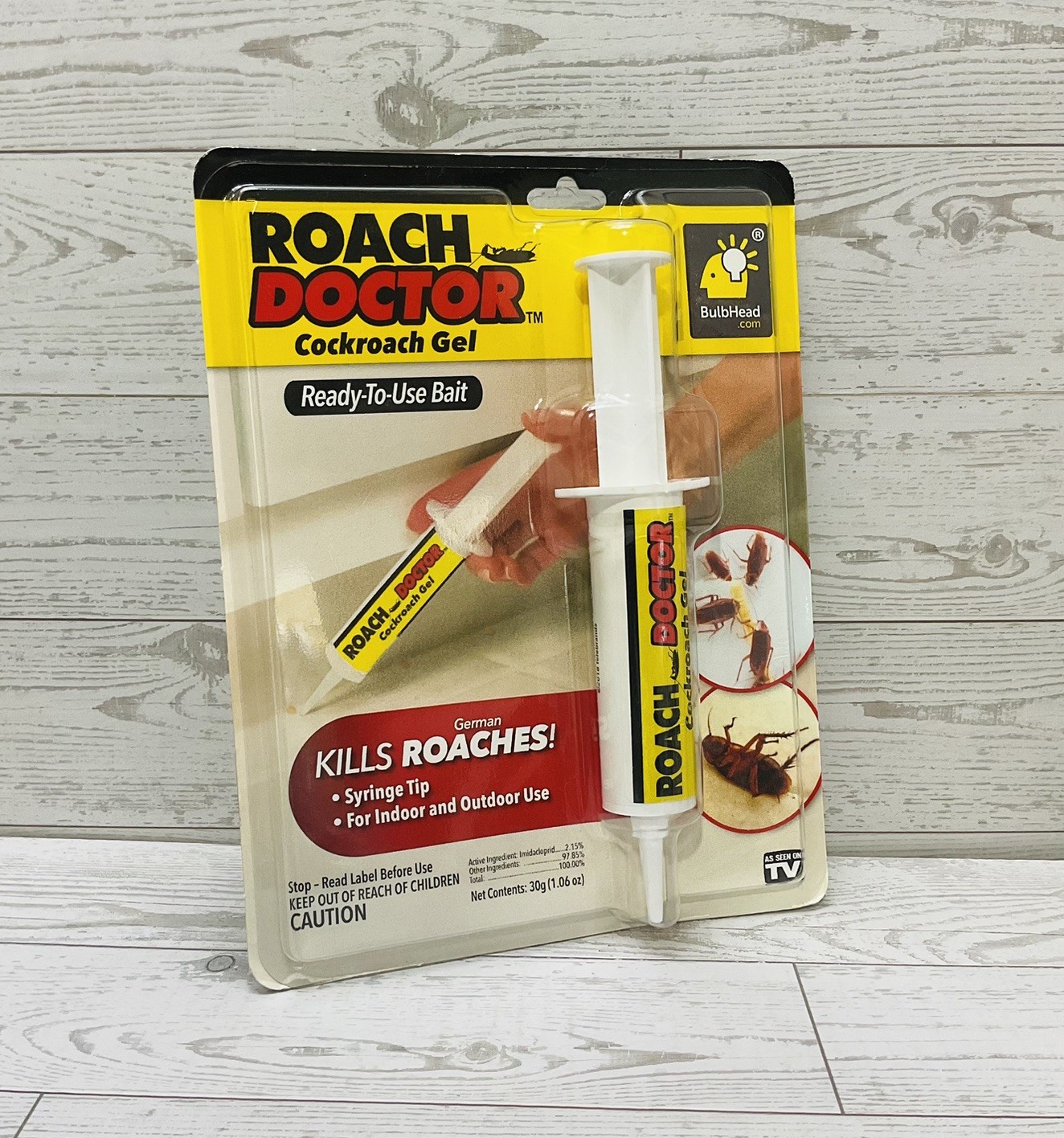BulbHead Roach Doctor Cockroach Gel Ready To Use Bait Syringe New