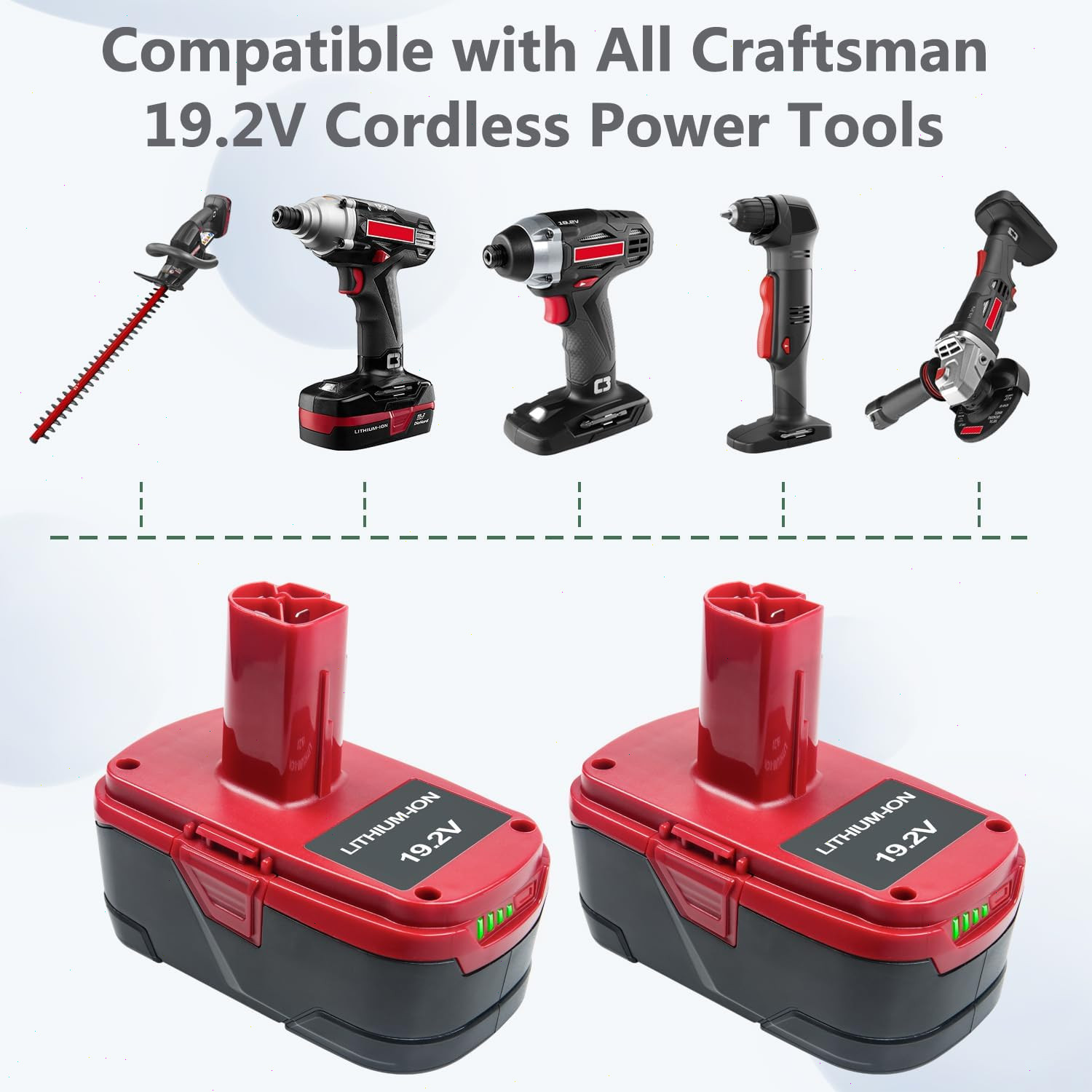 2Pack For Craftsman 19.2V 8.0Ah C3 DieHard Lithium-ion XCP Battery 11375 11570