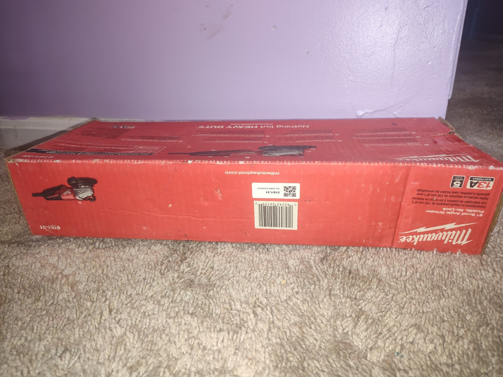 Milwaukee 6161-34 Angle Grinder Red Corded Electric Rotary/Circular Action