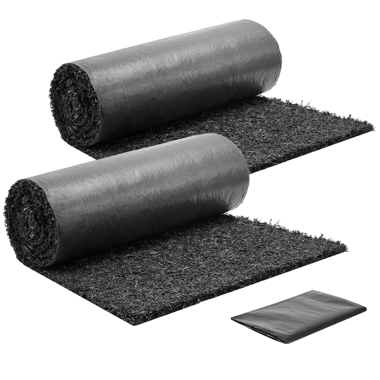 Uimoso Rubber Mulch Roll 96 x 24in for Landscaping Garden Pathway Mat 2 Rolls