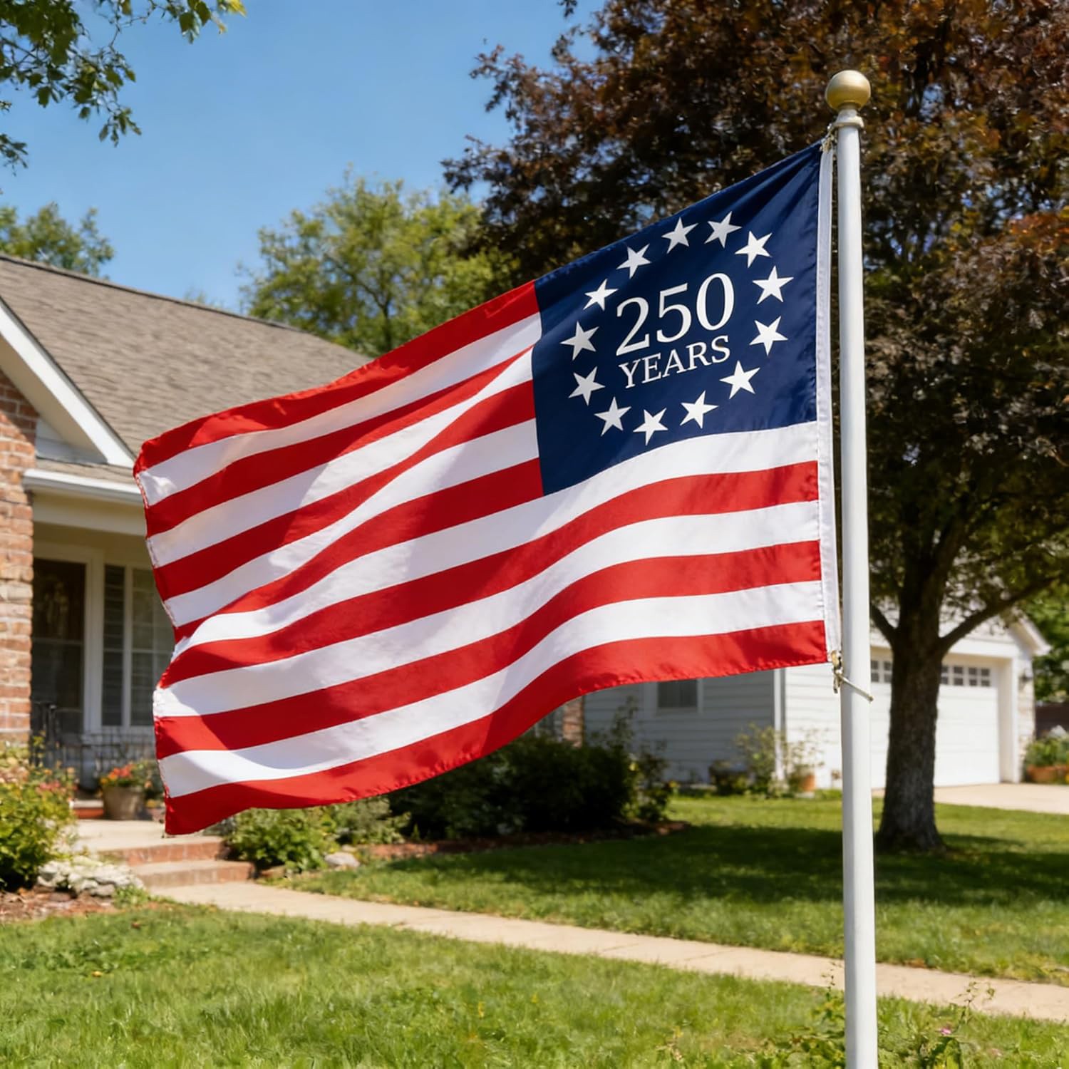 3×5 Ft 250 Year American Anniversary Flag 1776-2026 USA 250th Years Banner Decor