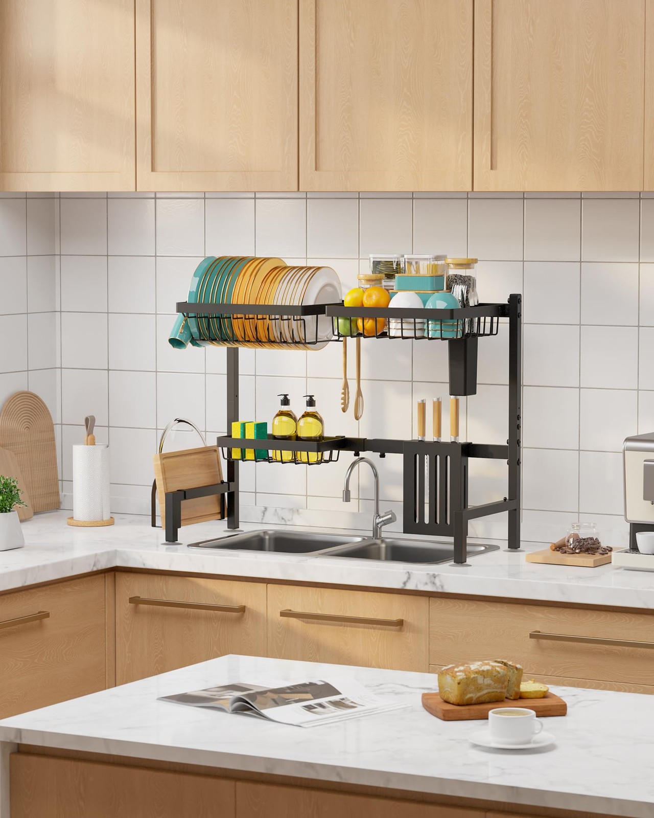 Dish Drying Rack Large Over The Sink Dish Drainer Drying Rack Kitchen Organizers