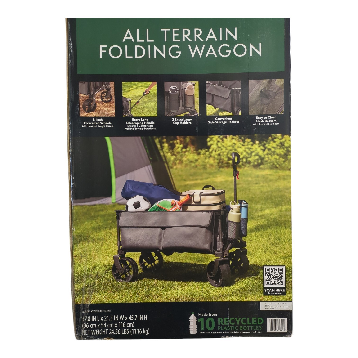 Member’s Mark All Terrain Folding Wagon, 300LBS Capacity, Grey