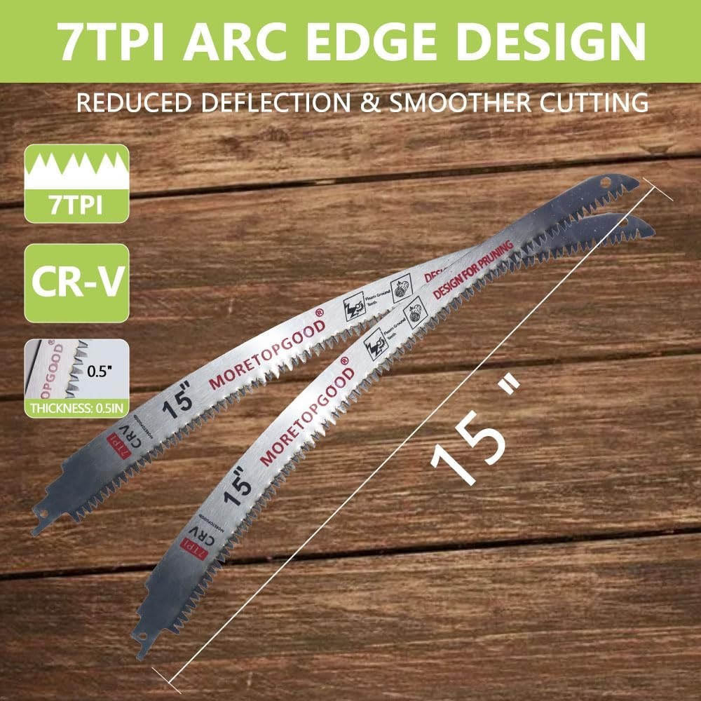 EZARC Japanese Teeth Reciprocating Saw Blade 15 Inch, Arc Edge Wood Pruning Saw