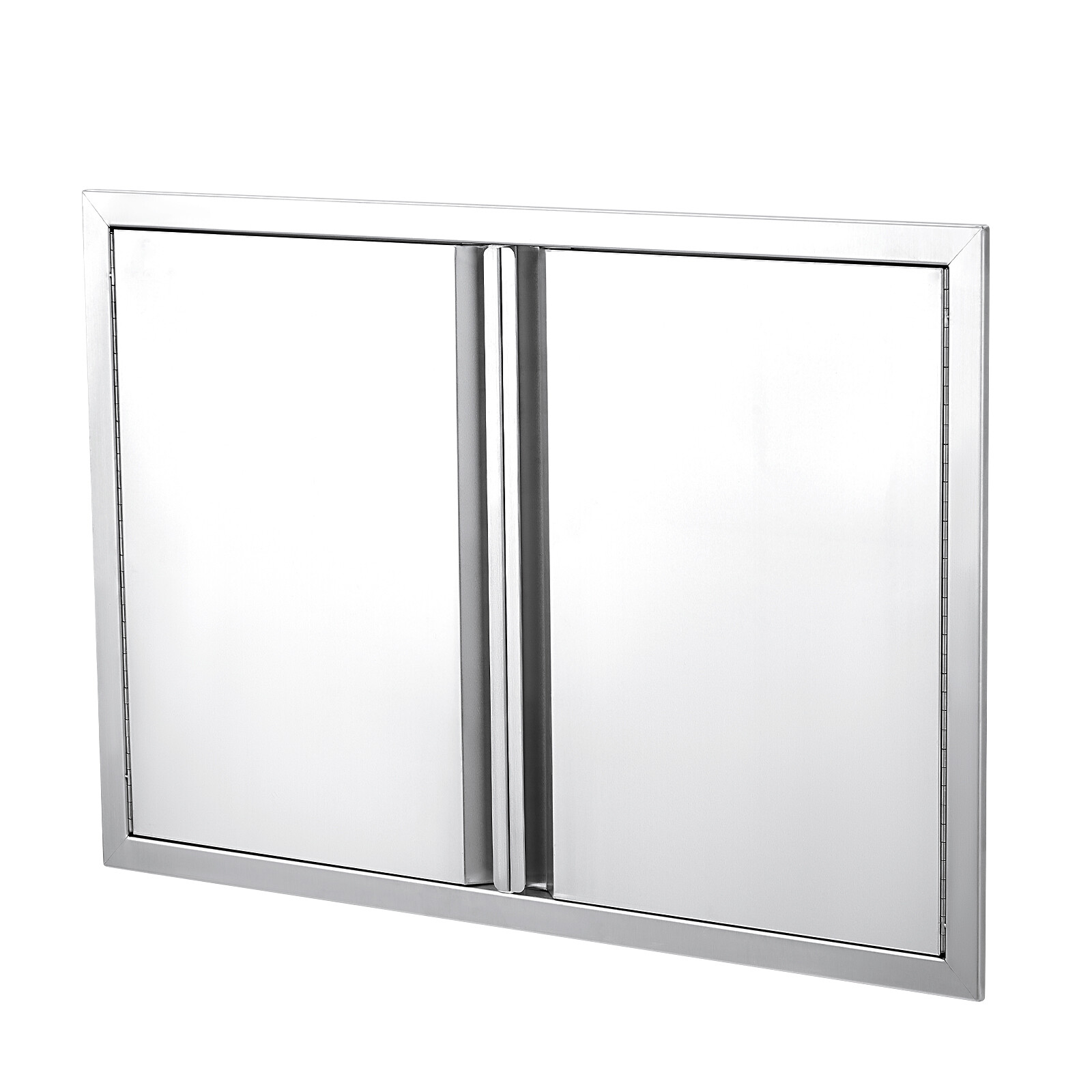 BBQ Access Door, Outdoor Grill Door Double Door Brushed Stainless Steel for BBQ