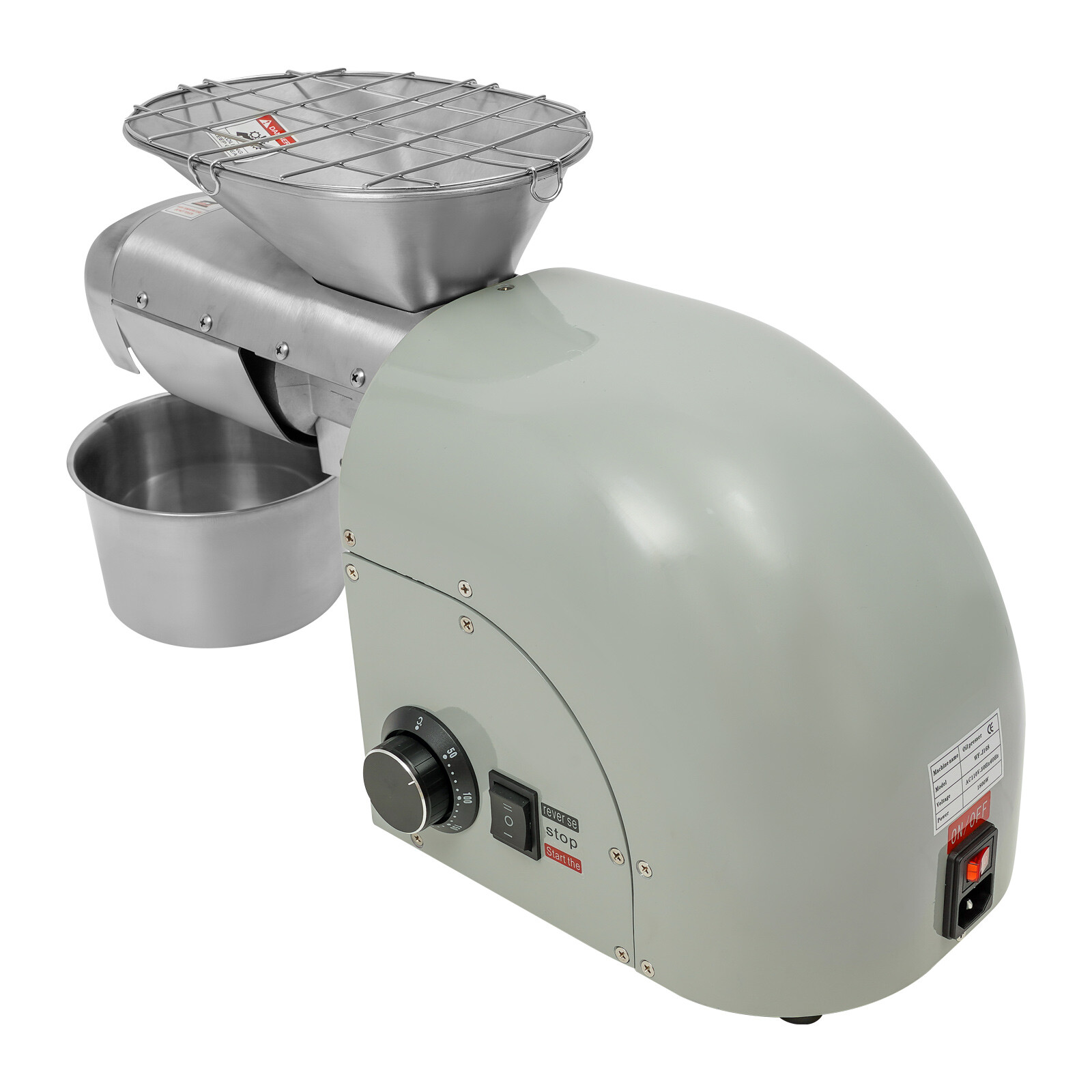 1800W Commercial Oil Stainless Steel Olive Automatic Oil Press Machine