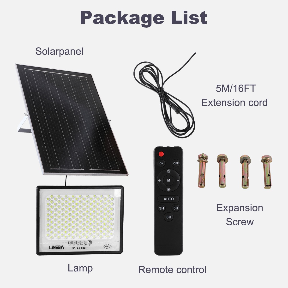 2000W LED Solar Flood Lights Outdoor Street Light Dusk to Dawn Flood Wall Lamp