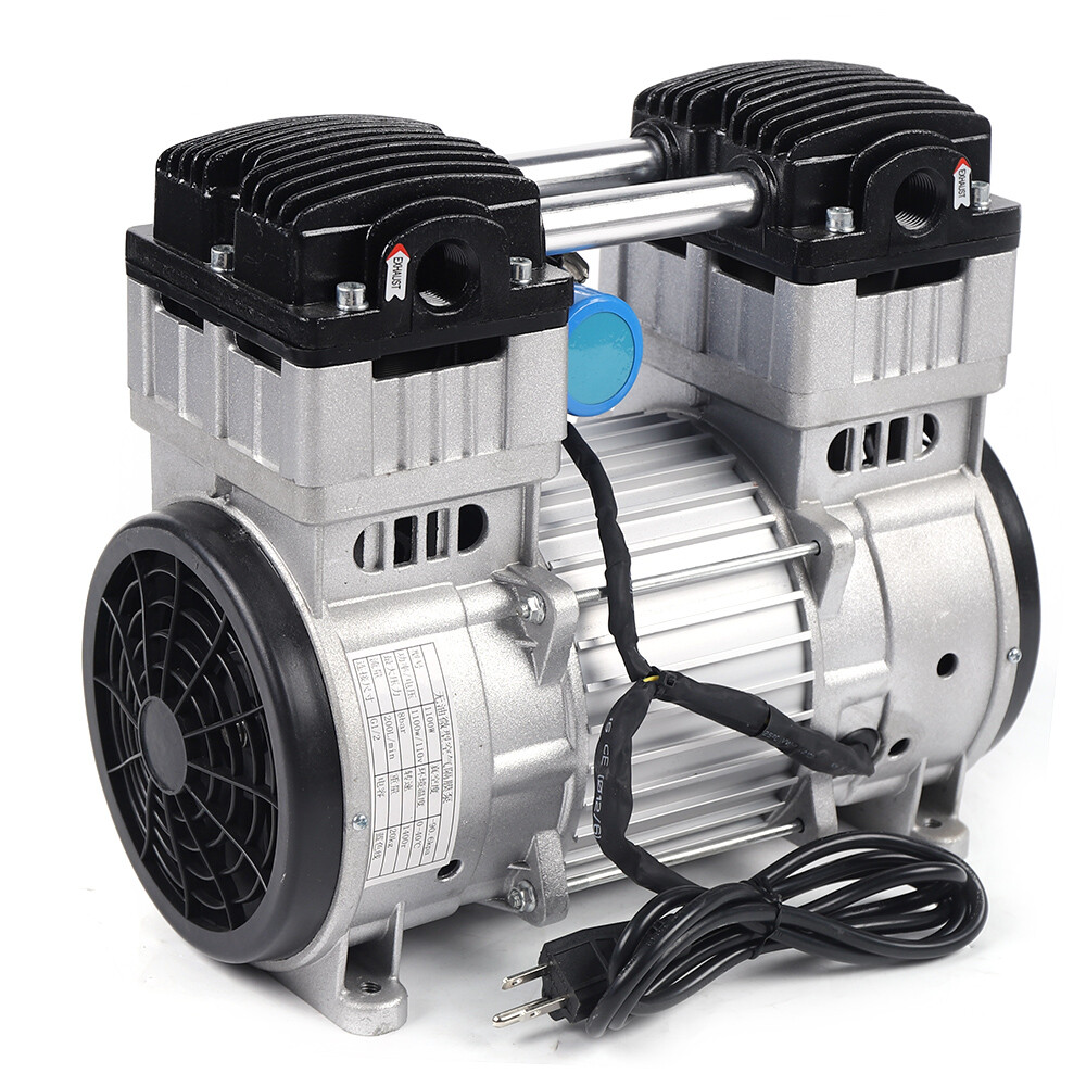 7CFM 1100W Oilless Vacuum Pump Industrial Oil-free Silent Diaphragm Vacuum Pump