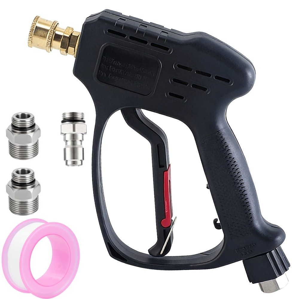 5000PSI Short High Pressure Washer Gun Car Wash w/ Swivel Water Handle 3/8″ Male