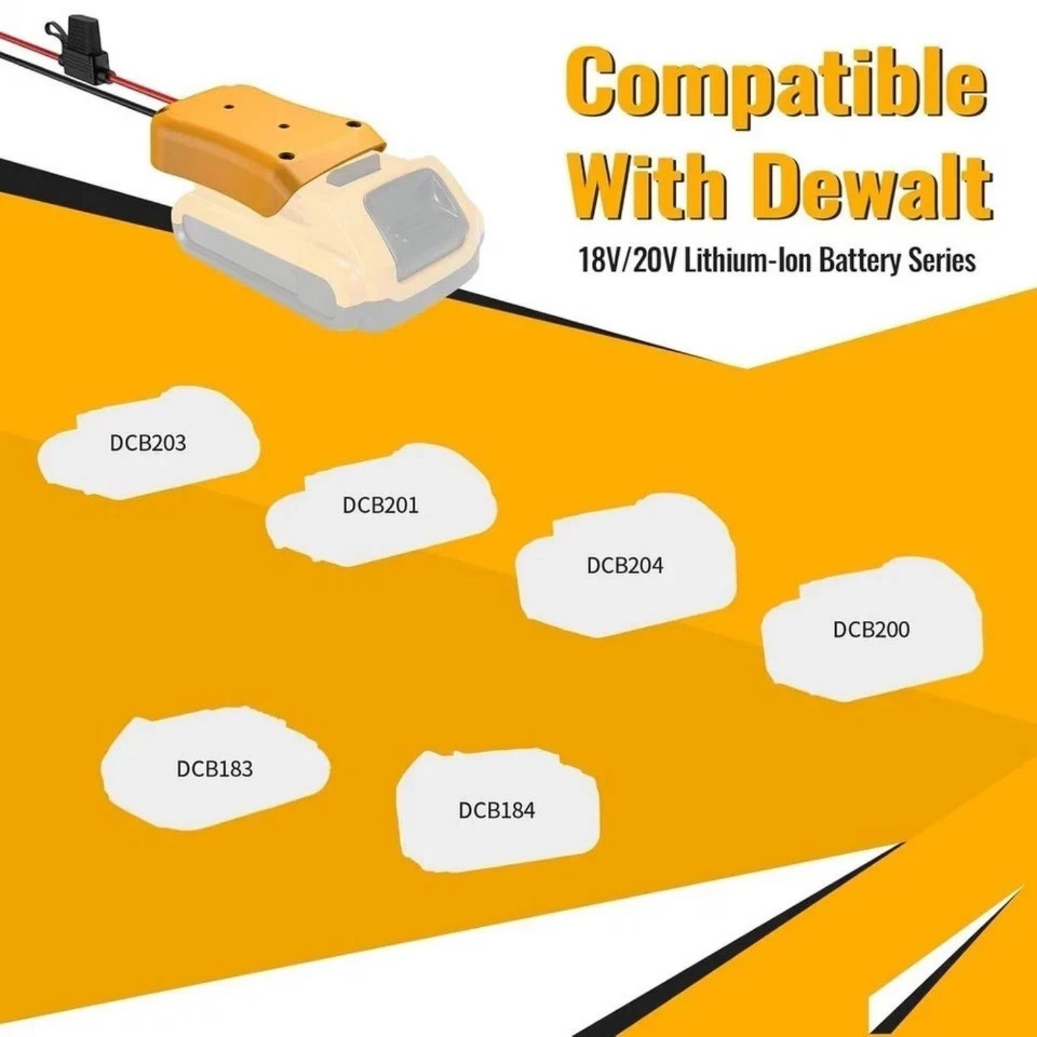 Voltage Reducer，240W 20A Step Down Converter Adapter Compatible with Dewalt 20V