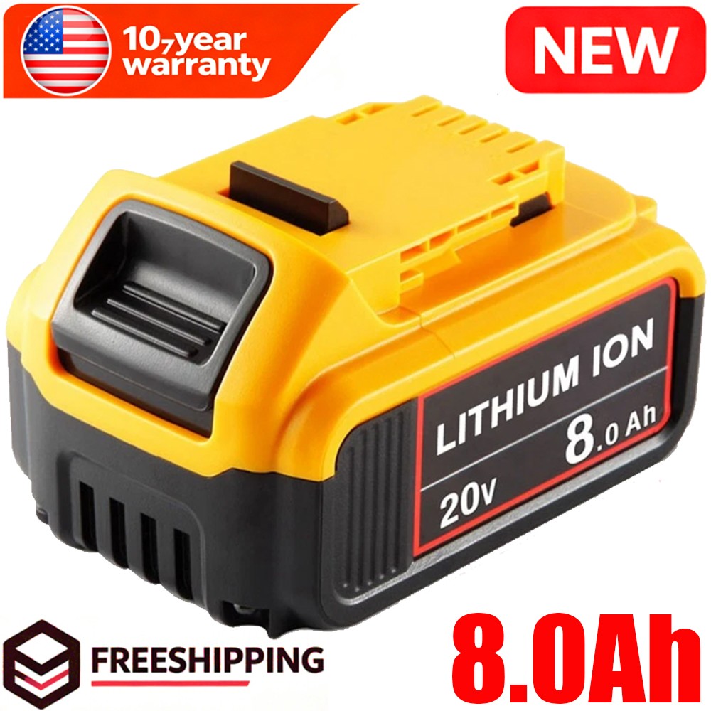 For DeWalt 20V 20 Volt Max 8.0AH Lithium Ion Battery DCB206-2 DCB205-2 DCB200-2