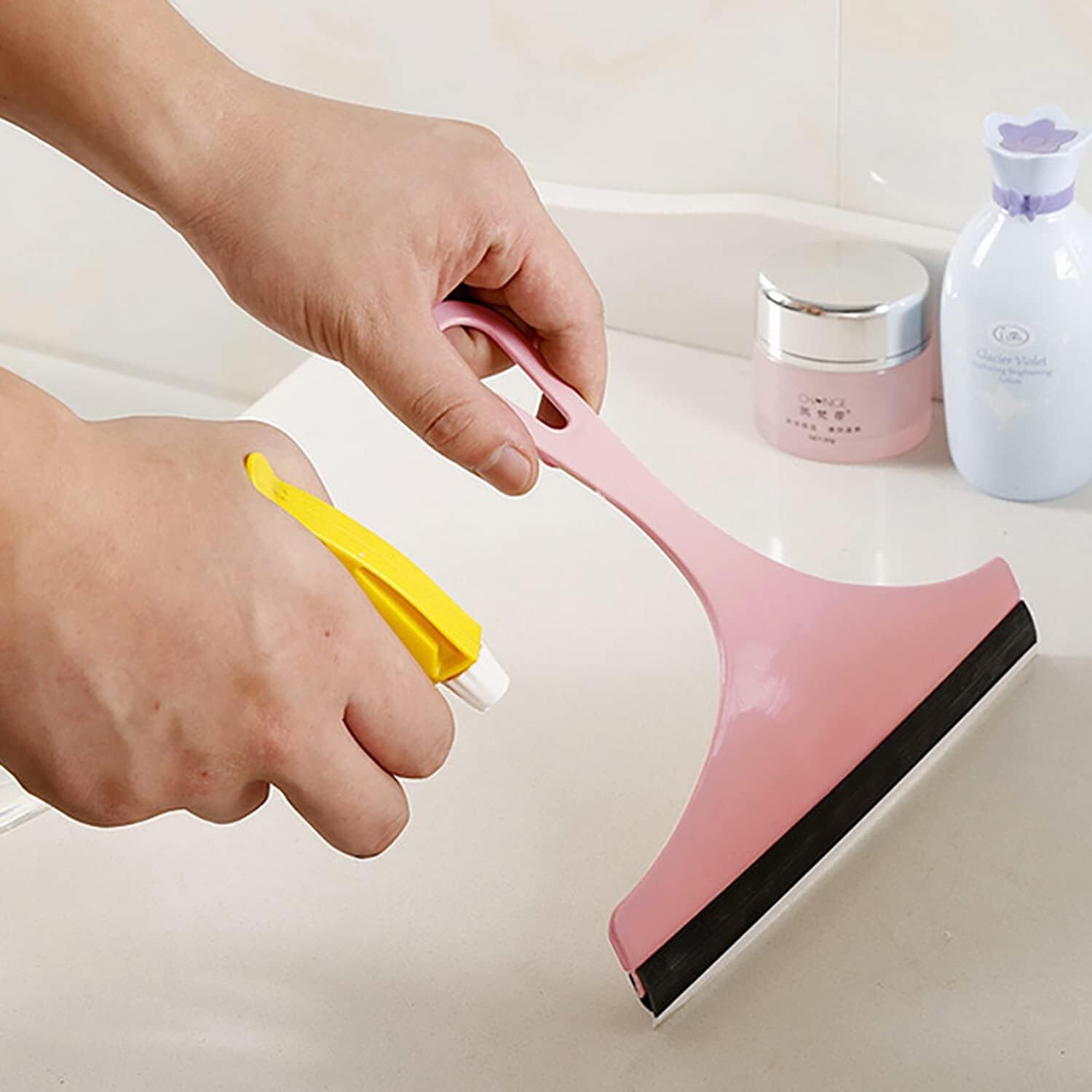 3X Glass Window Wiper Cleaner Squeegee Shower Screen Mirror Home Car Blade Brush