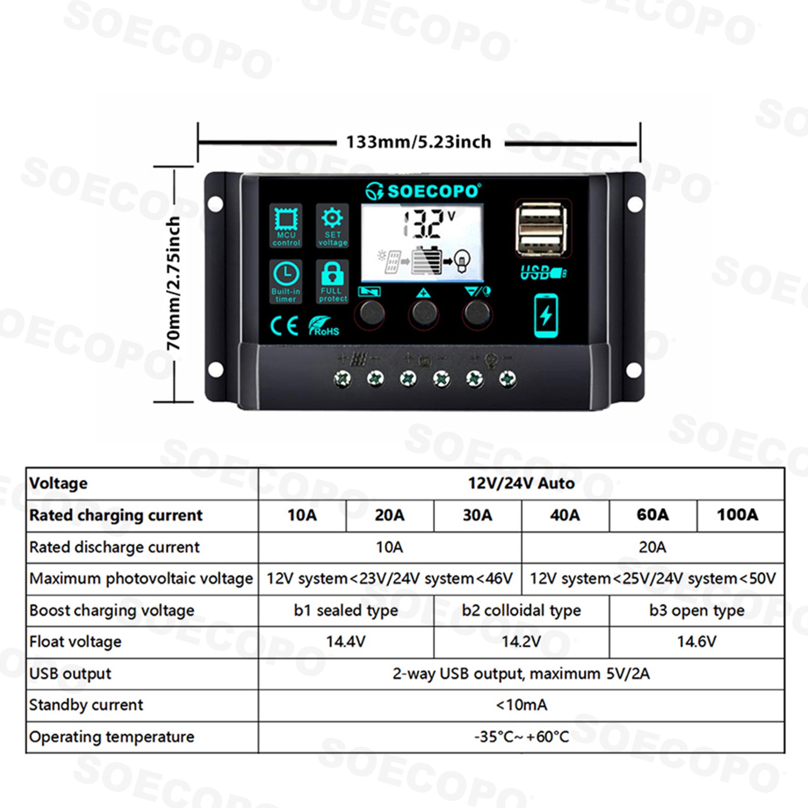 Complete 7000W Off-Grid Solar Kit 7000W Inverter 2pcs 300W Solar Panels 110V/220