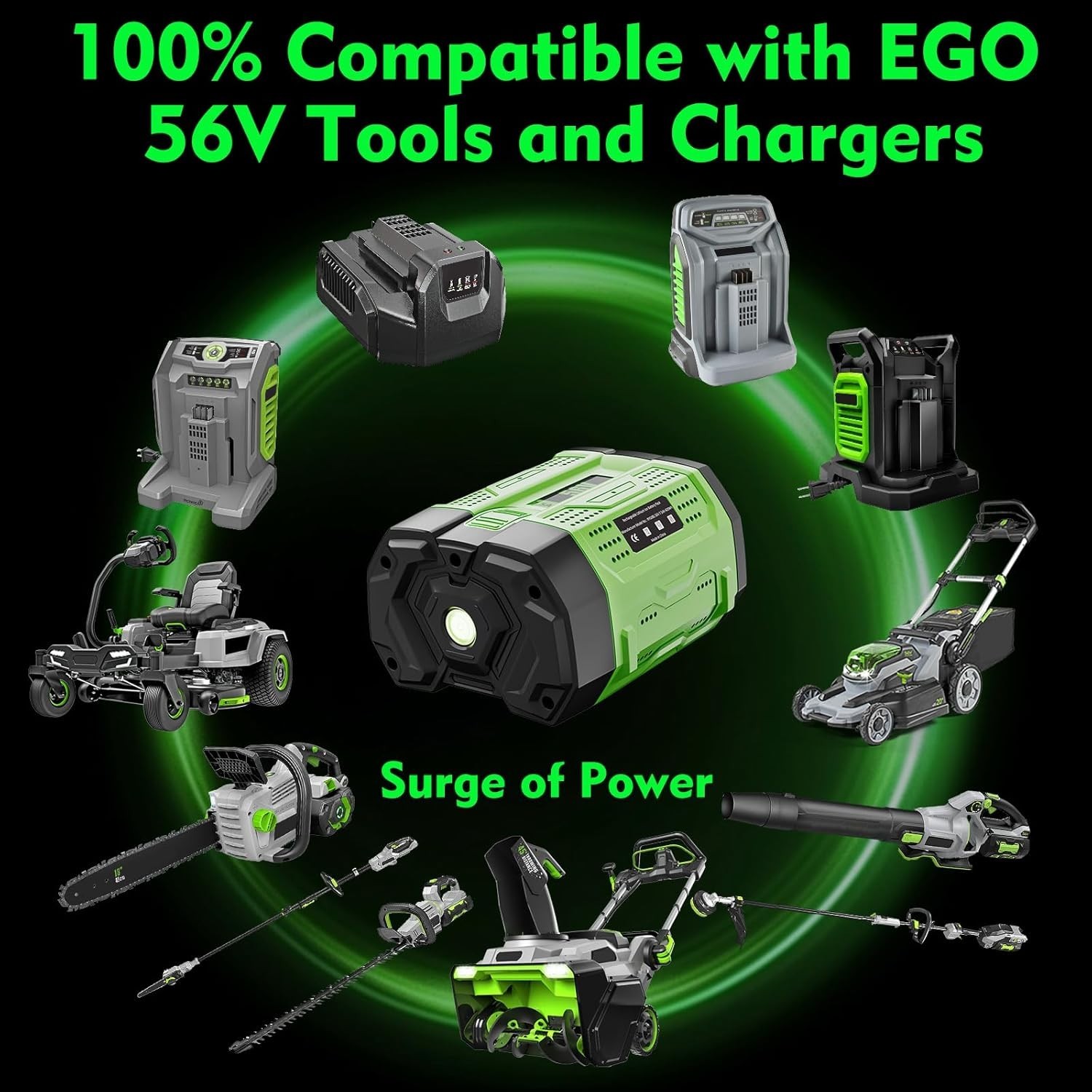 56V 7500mAh Replacement for EGO Battery 7.5Ah Lithium BA2800 BA4200 Power Tools