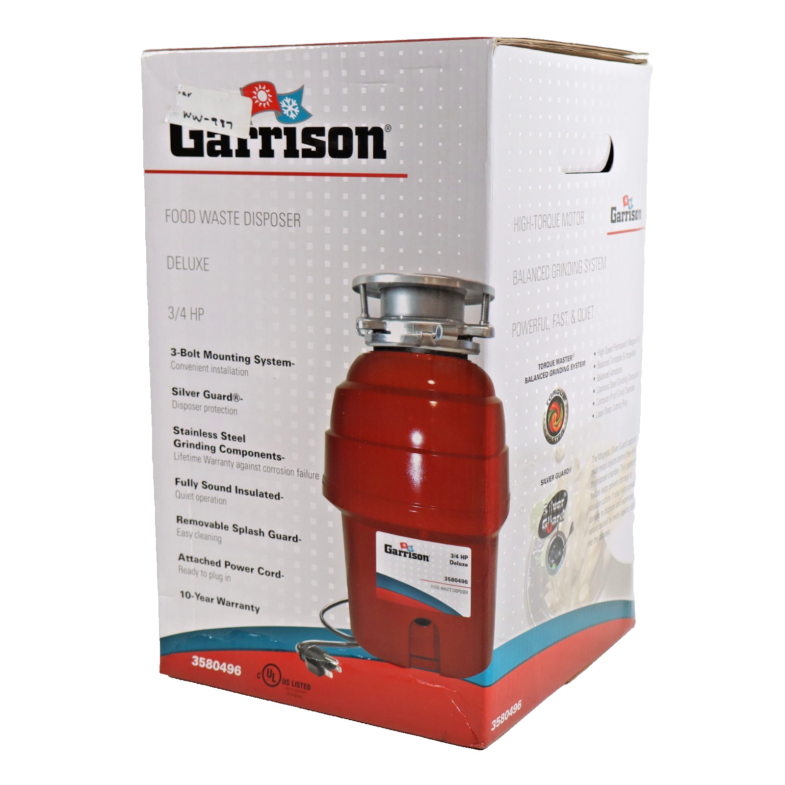 Garrison 3/4 HP Deluxe – Continuous Feed Garbage Disposal High Power – (3580496)