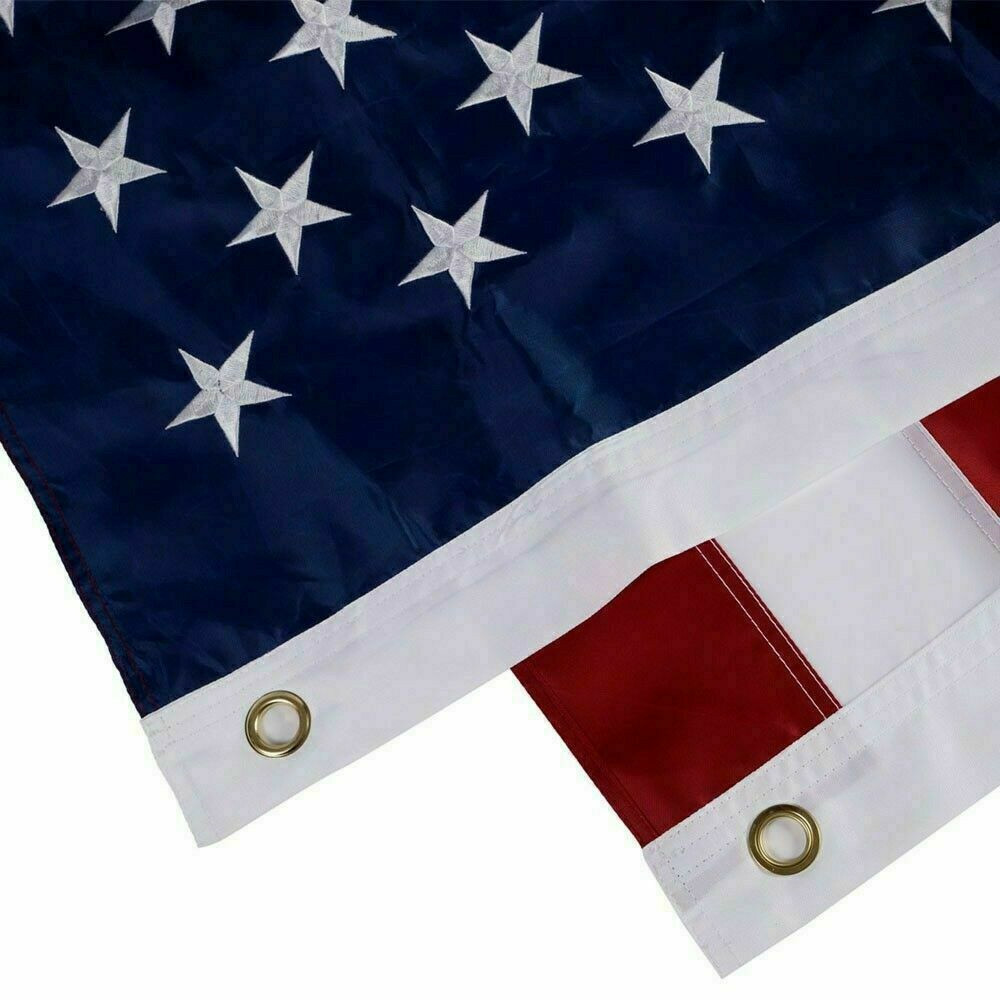 American US Flag Heavy Duty Nylon Double Stitching Embroidered USA Banner Flags