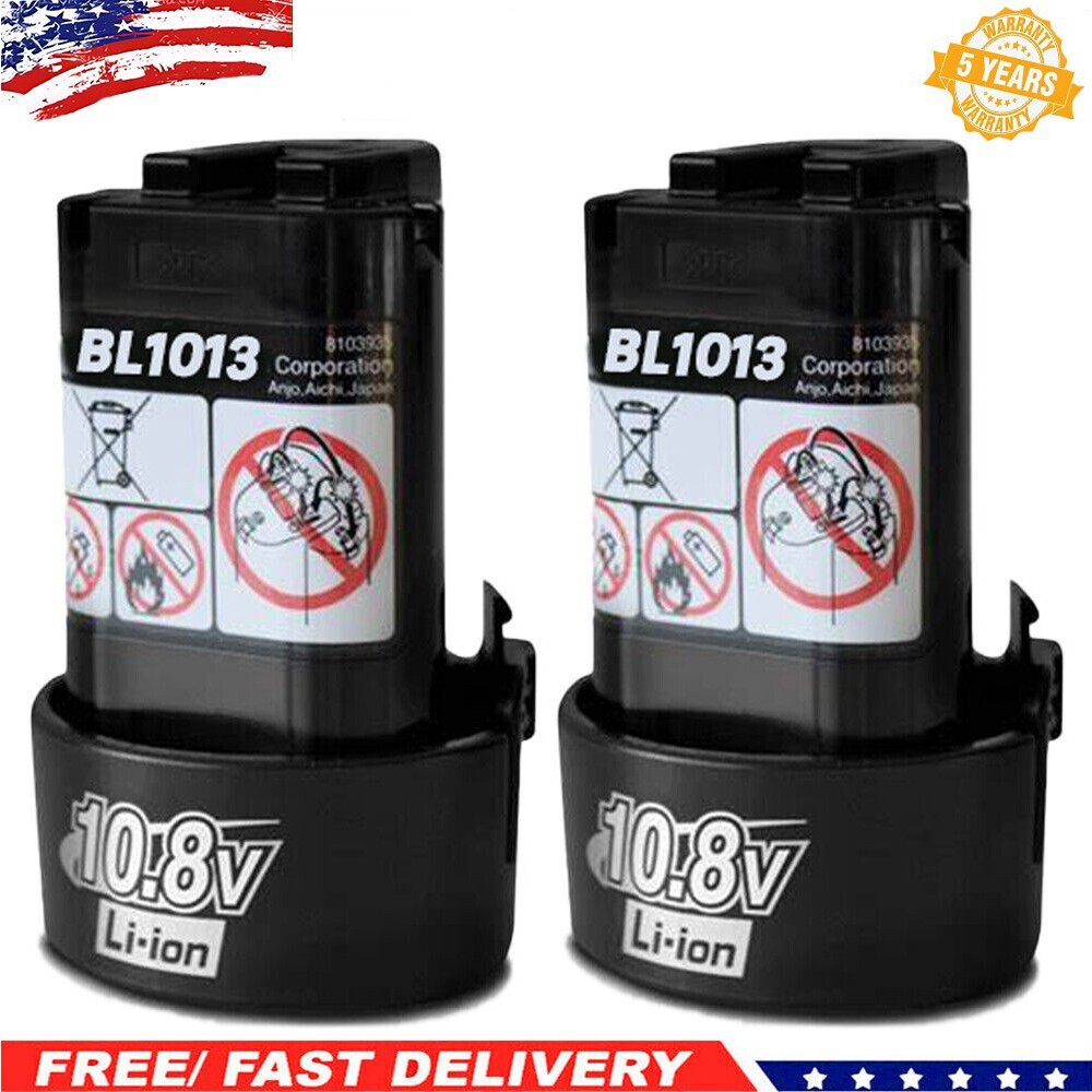 2X Replace Makita BL1013 Battery 10.8V 4.8AH Li-ion BL1014 LCT203W 194551-4 NEW