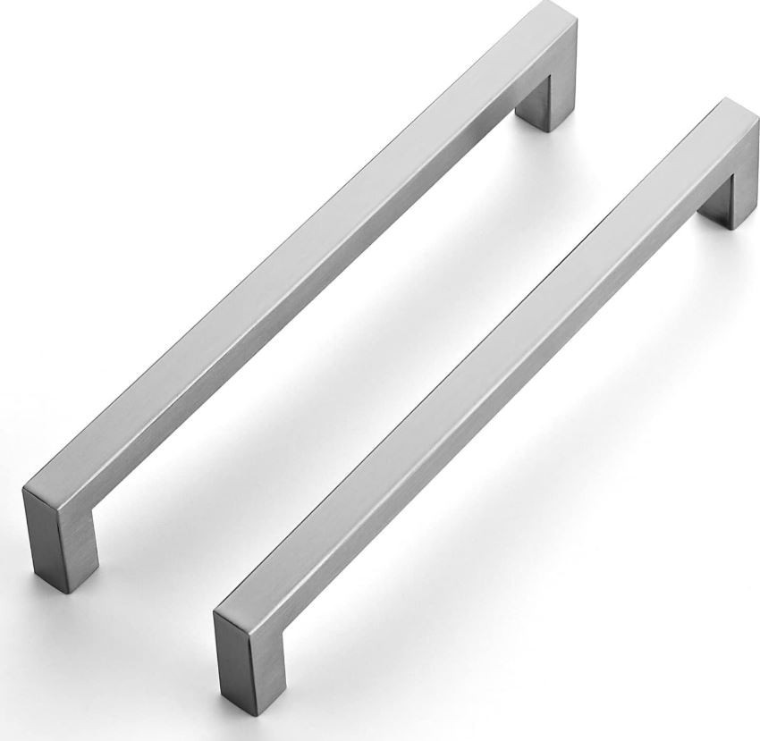 10 Pack Stainless Steel Kitchen Cabinet Handle 7.5 in Hole Center Brushed Nickel