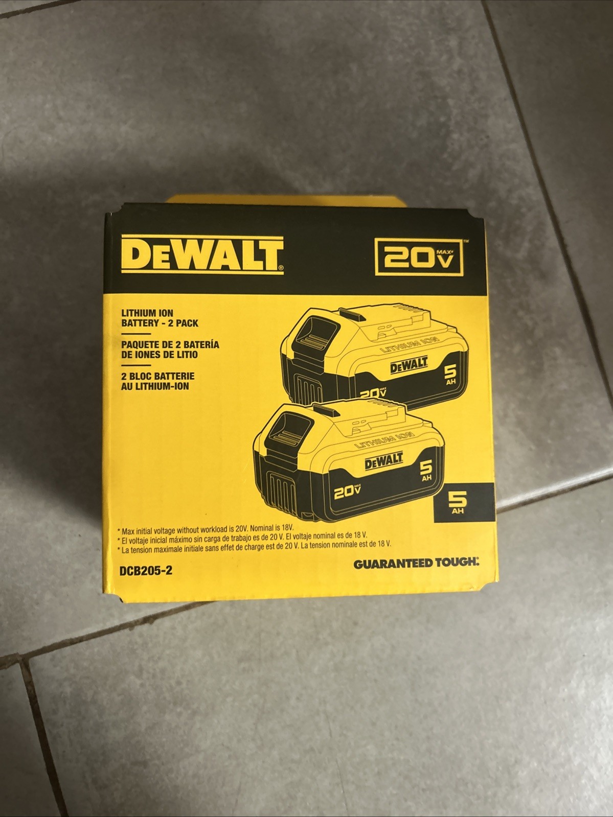 DEWALT DCB205-2 20V 5Ah Battery – Pack of 2