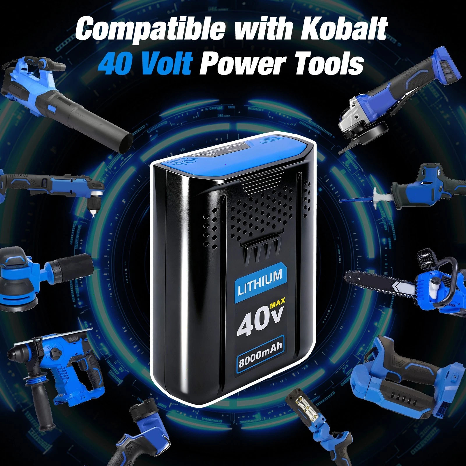 1~2PACK For Kobalt 40v MAX 8.0 Ah Extended Run Li-Ion Battery KB440-03 KB540-06