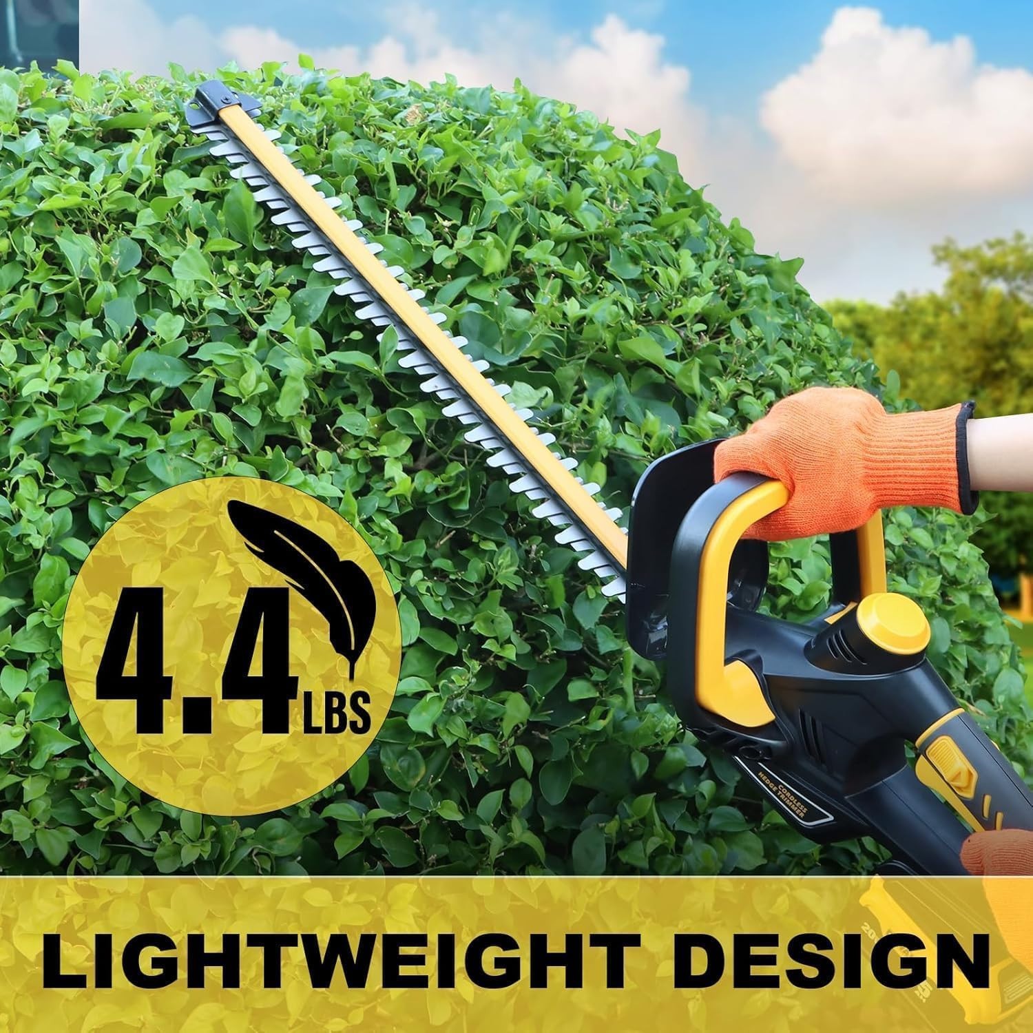 22 Inch Cordless Hedge Trimmer For Dewalt 20V MAX Battery Brushless – Tool Only