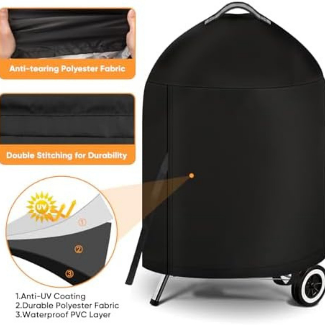 Grill Cover for Weber Charcoal Kettle- Heavy Duty Waterproof BBQ Cover 22″