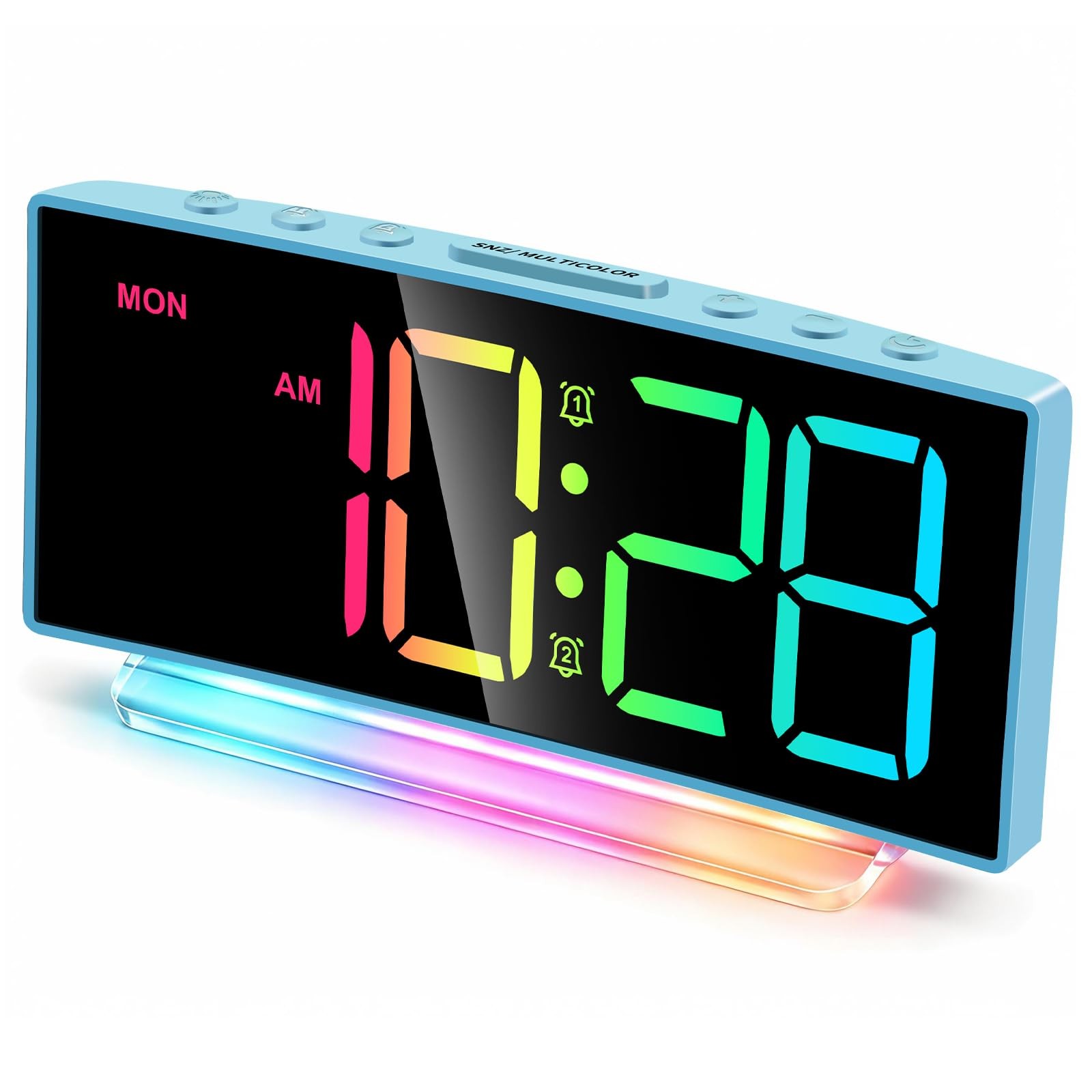 Loud Alarm Clock for Heavy Sleepers Adults,Kids,Teens,Digital Desk Clock with…
