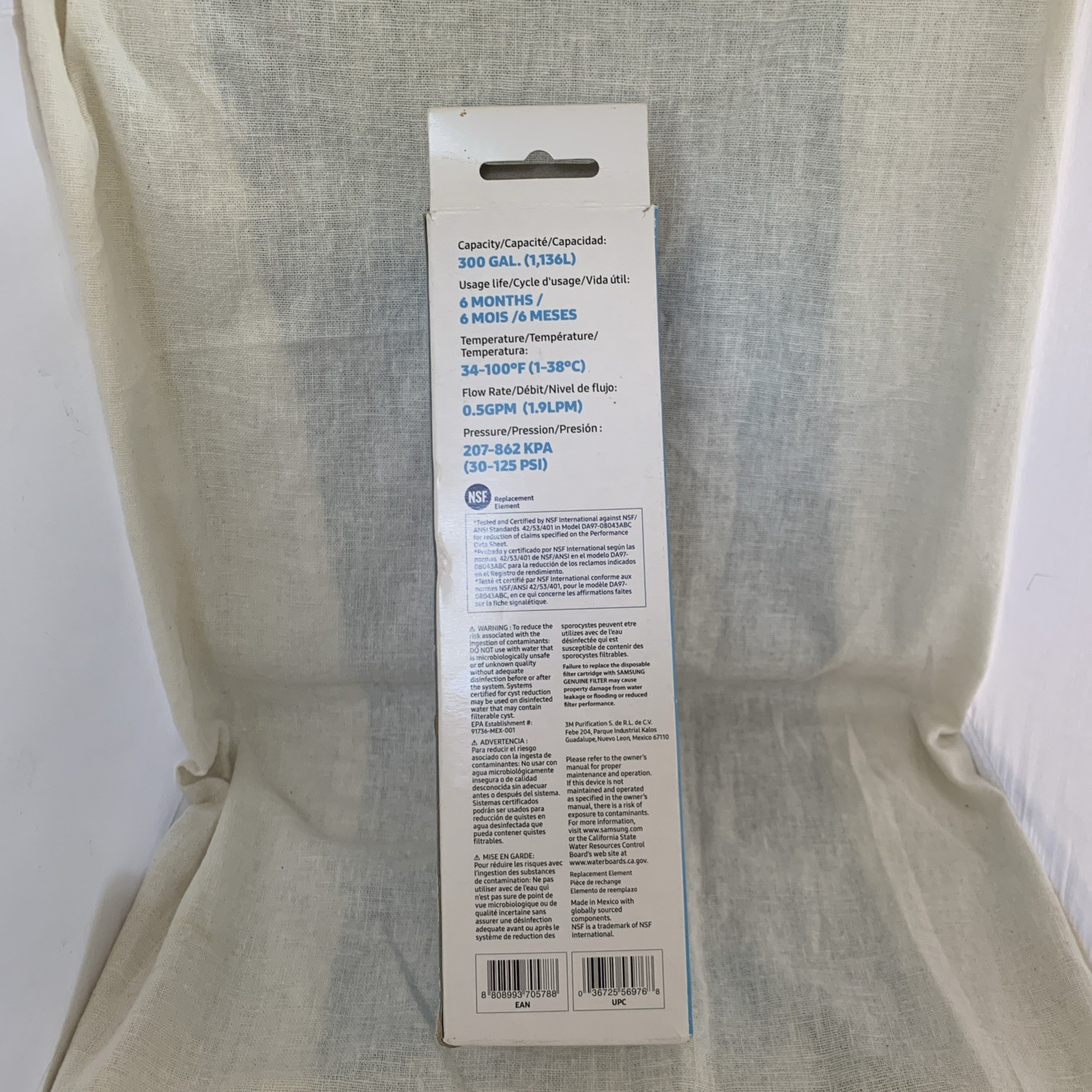 SAMSUNG Genuine Filter for Refrigerator Water and Ice, HAF-CIN/EXP, 1 Pack