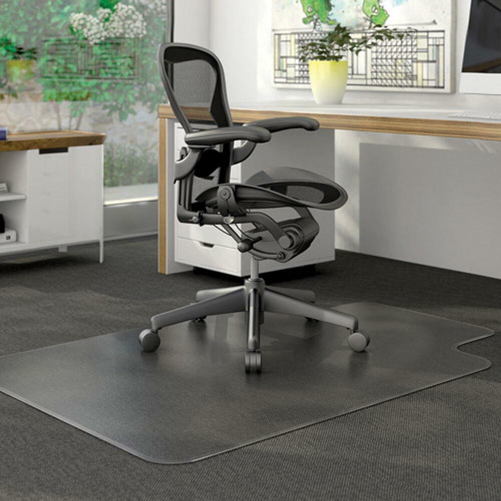 PVC Matte Desk Office Chair Floor Mat Protector for Hard Wood Floors 48″ x 36″