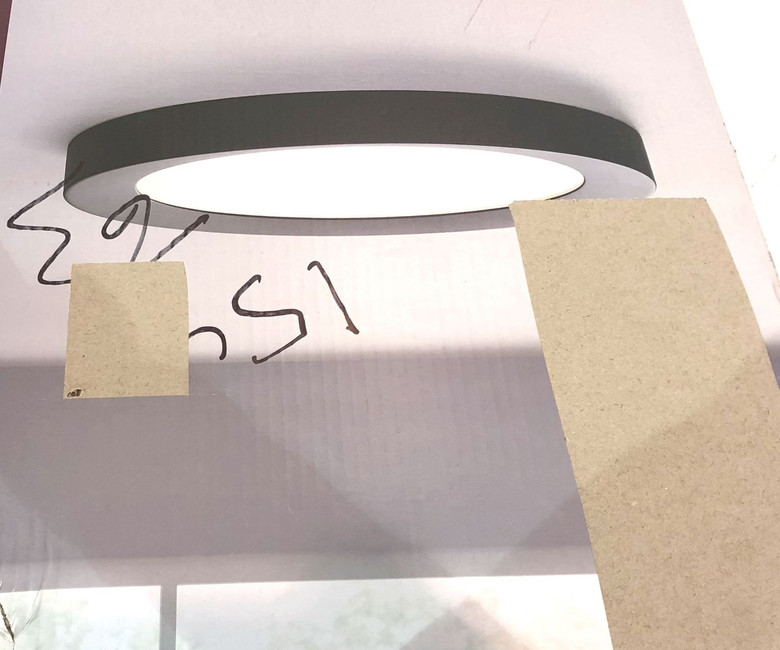 Home Decorators Collection Calloway 19in. Matte Black Selectable LED Flush Mount