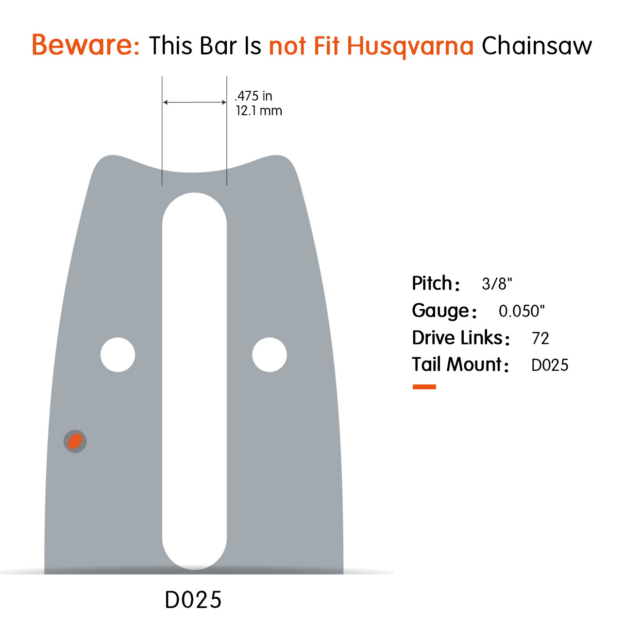 20” Chainsaw Guide Bar 3/8″ 0.050″ 72DL Chain For STIHL MS311 MS391 MS361 MS362