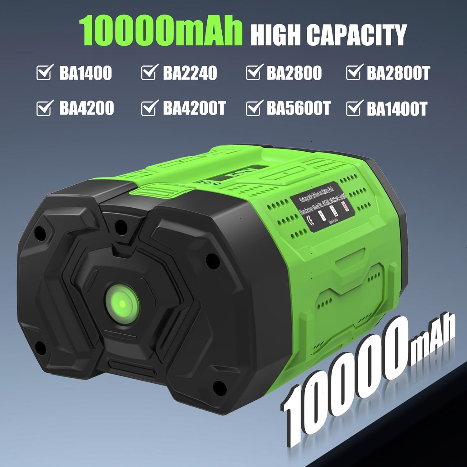 1~2PACK 56V 12.0Ah upgrade For EGO BA5600T Power + 56V 10Ah Lithium New Battery