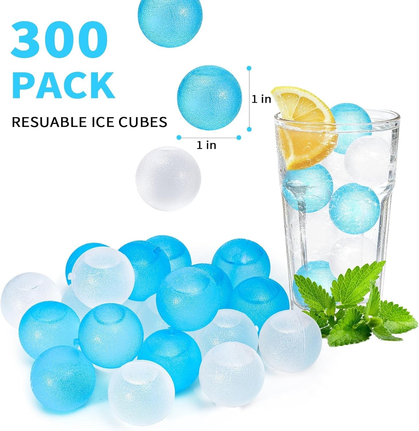 Reusable Ice Cubes Coolers Zero Refreezable Ice Cubes Set W/ Storage Bag
