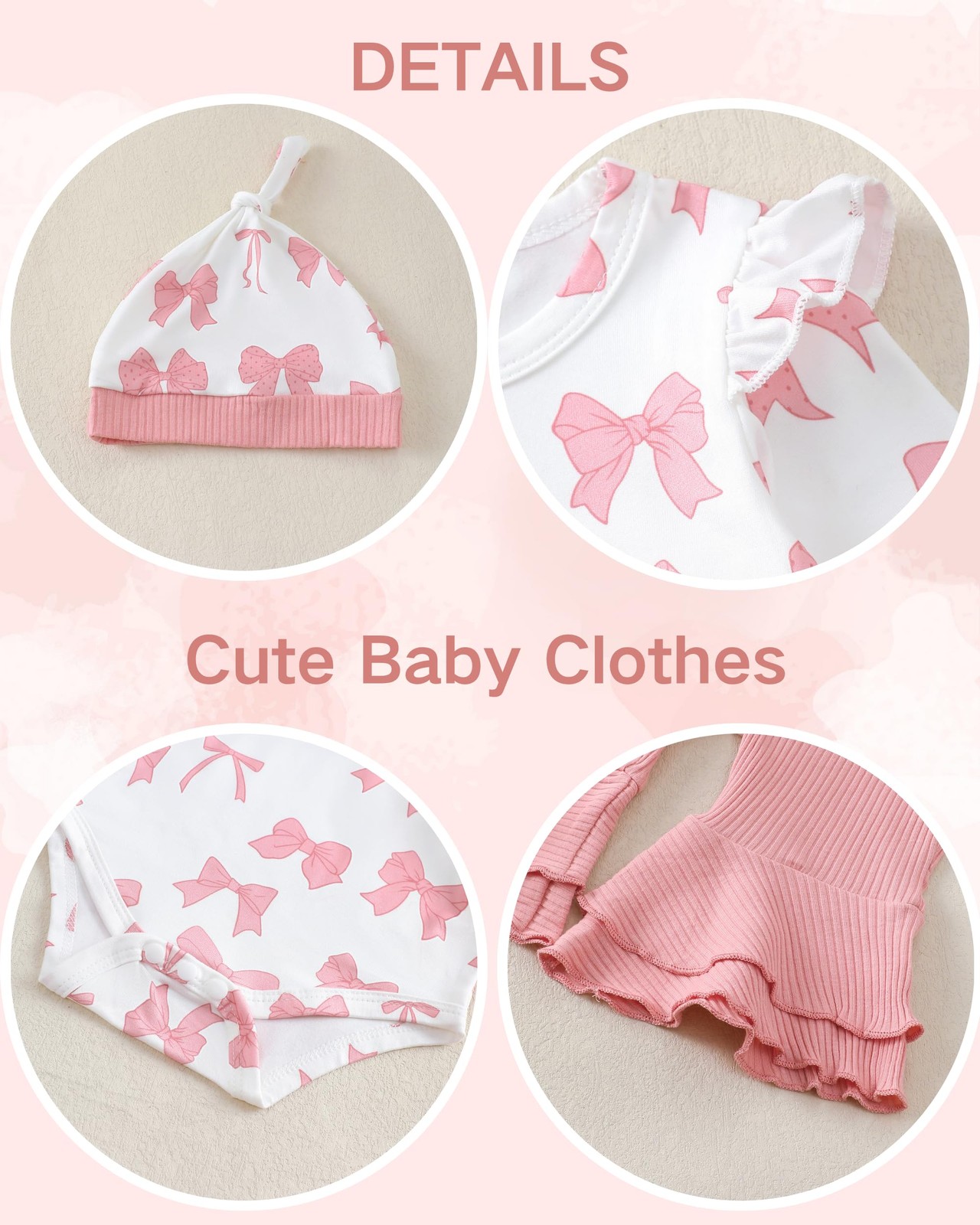 Renotemy Newborn Infant Baby Girl Clothes 0-3 Months Baby Girl Outfit Infant Lon