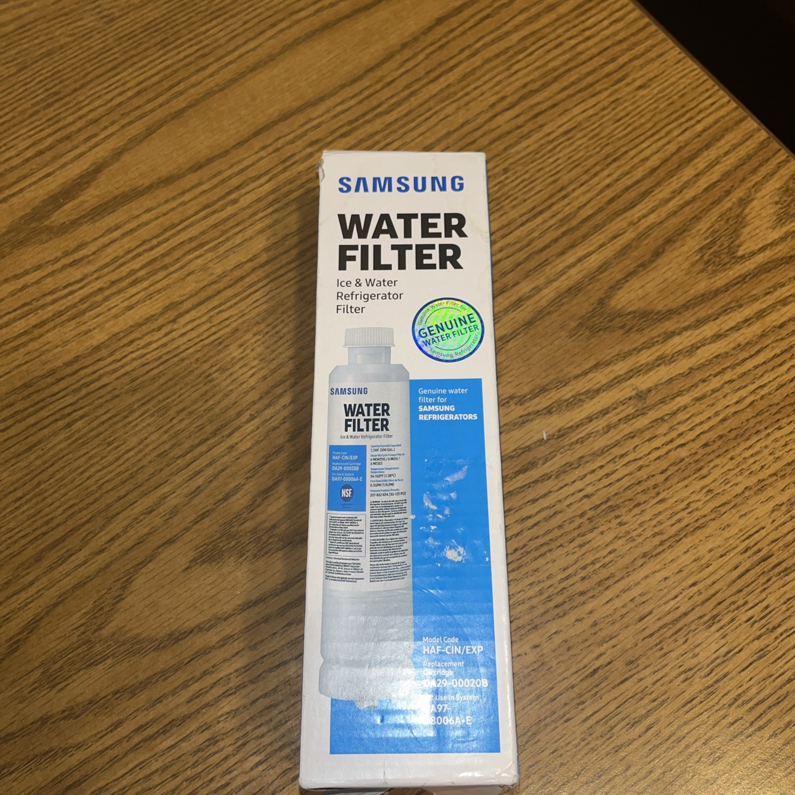 SAMSUNG Water Filter for Refrigerator Water and Ice DA29-00020B, 1 PACK Sealed