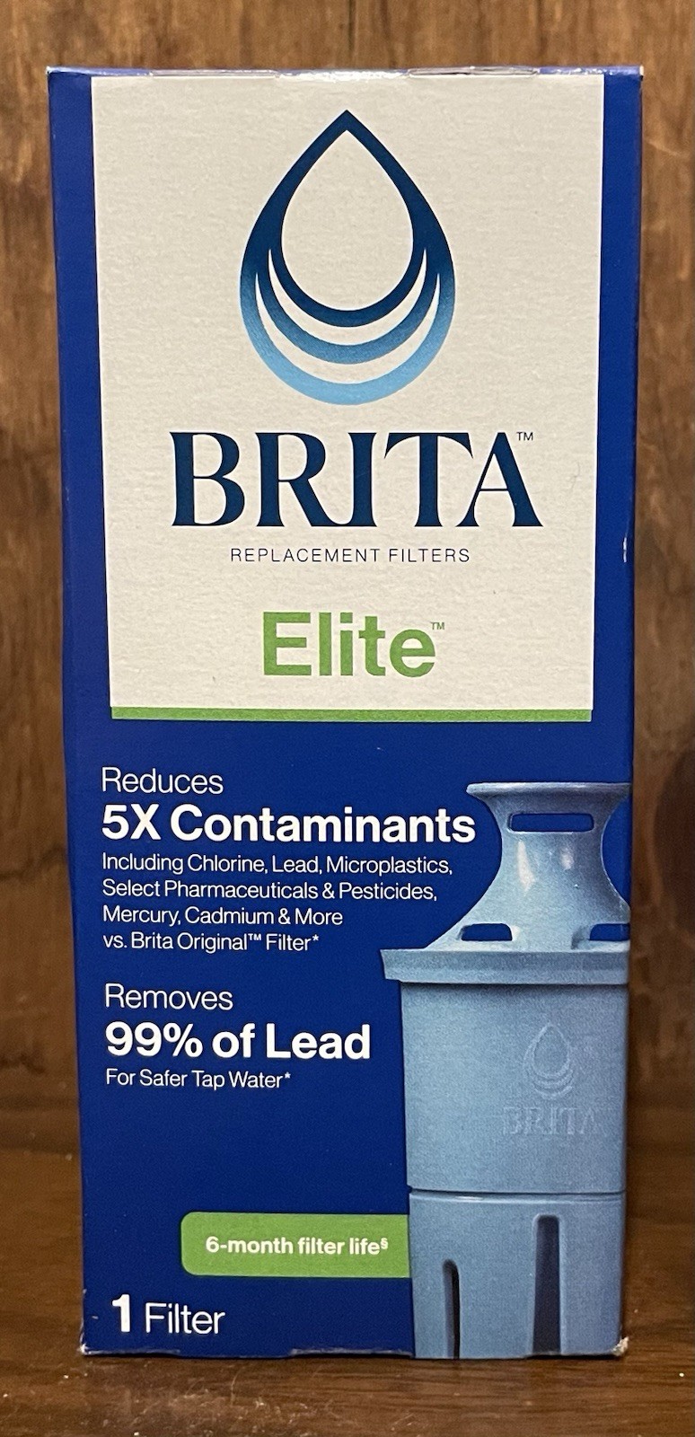 BRITA ELITE Replacement Water Filter – Reduces Contaminants for 6 Months – NEW