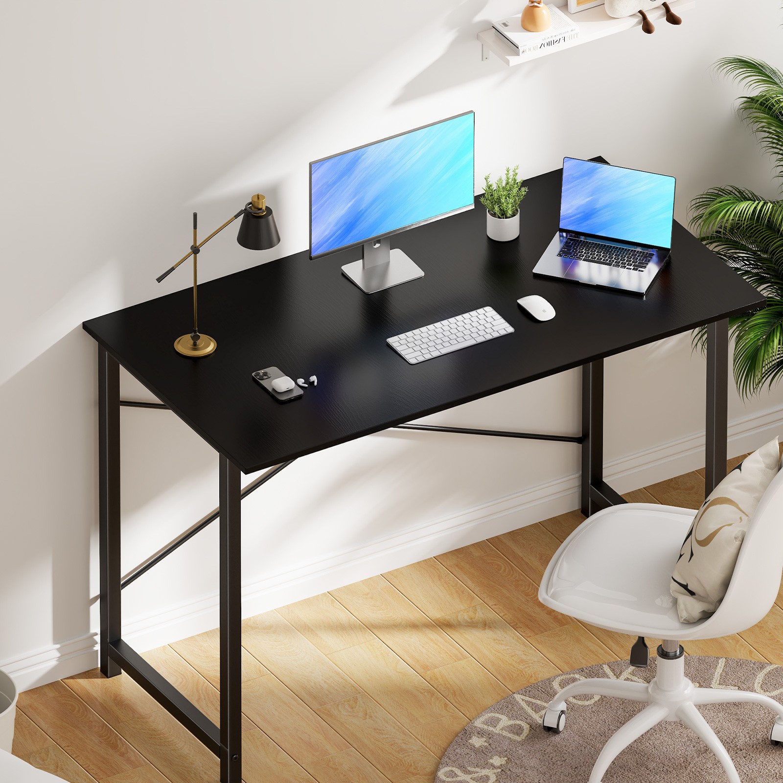 32″-63″ Simple Home Office Computer Desk Writing Work Study Table Storage Bag